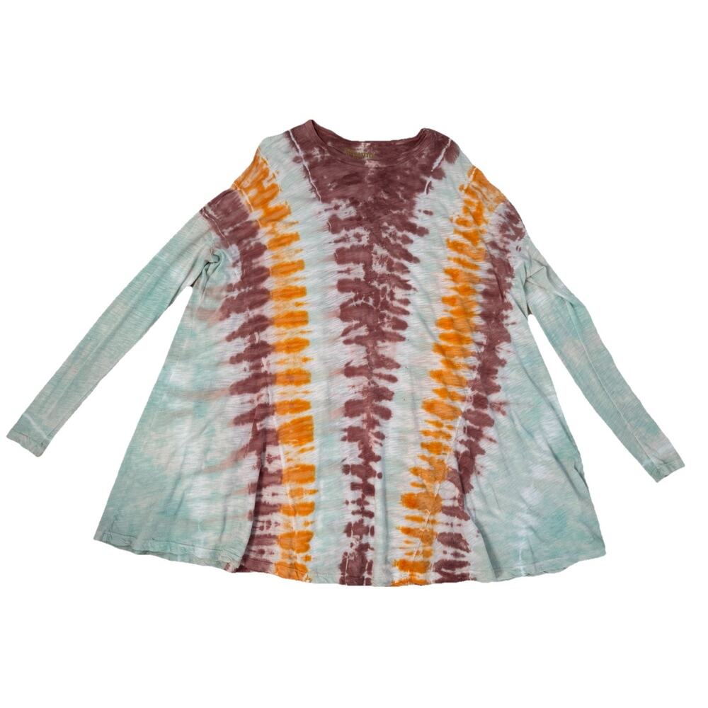 MUMU MELLOW multicolor tie dye tunic long sleeve oversized size XS